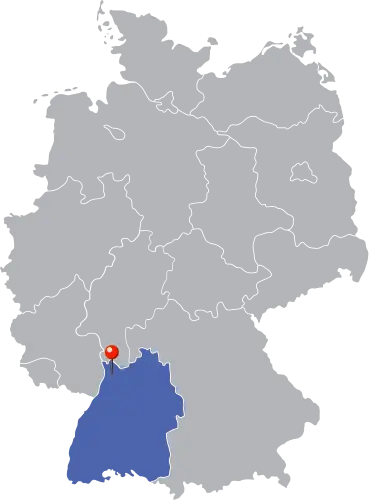Karte von Deutschland mit markiertem Standort Mannheim
